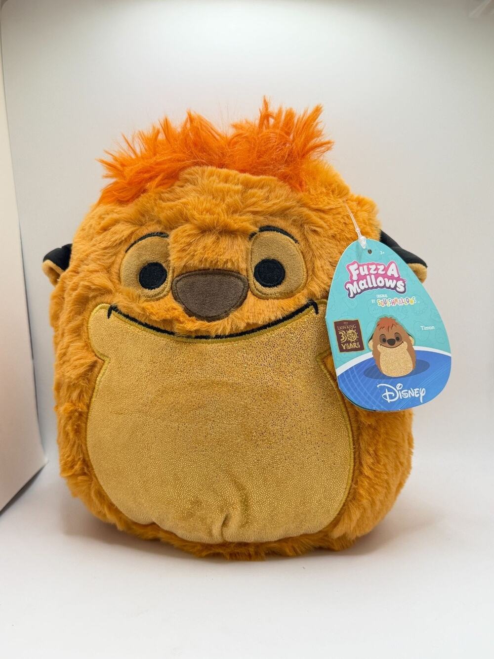 Squishmallow Disney Timon The Lion King Fuzz-A-Mallows NWT! 8in